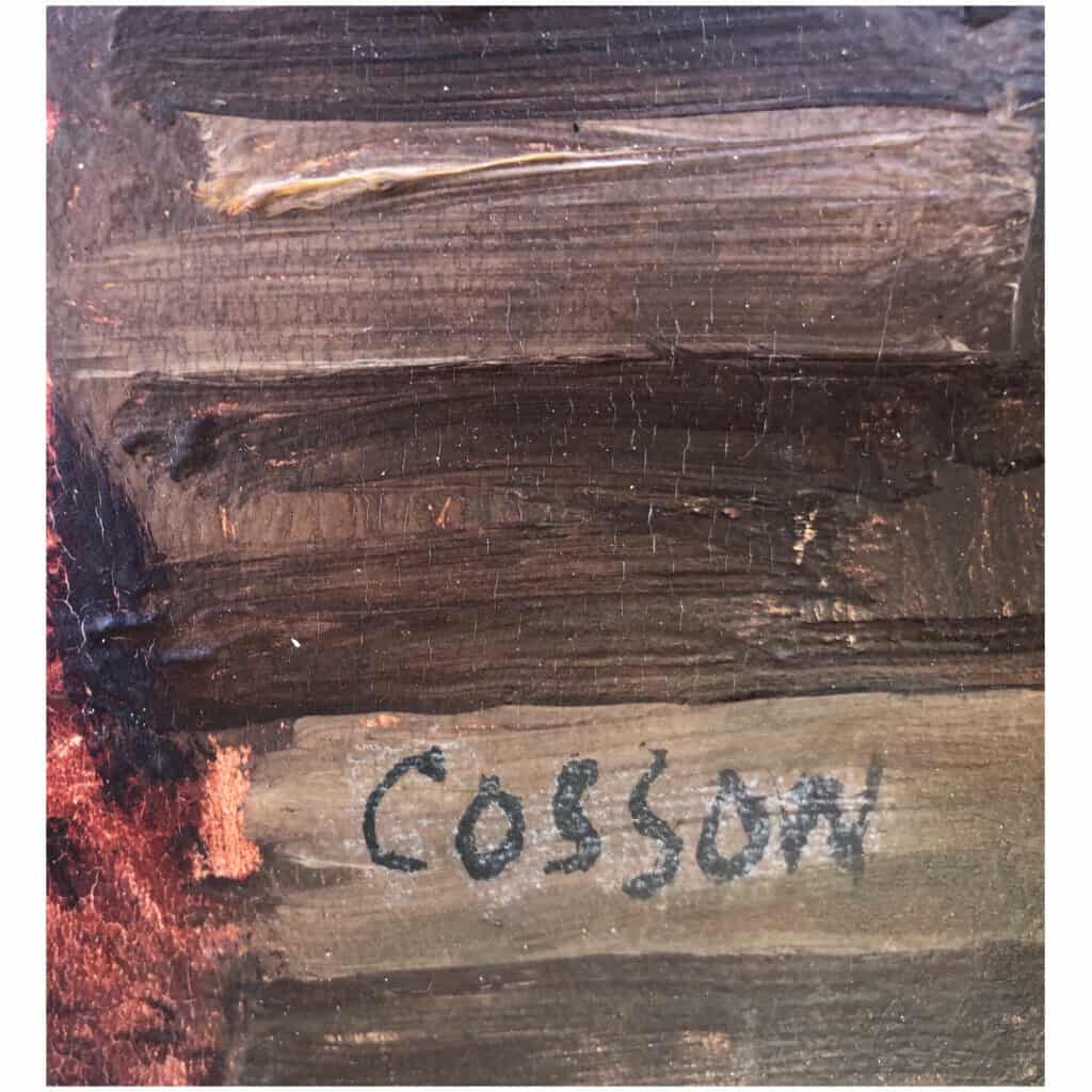 COSSON Marcel Tableau Début 20è Ballerines dans l’escalier à l’Opéra Peinture Huile Signée 4