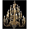 Chandelier in metal and gilded sheet metal, cups and sheets of glass from the 70s 9