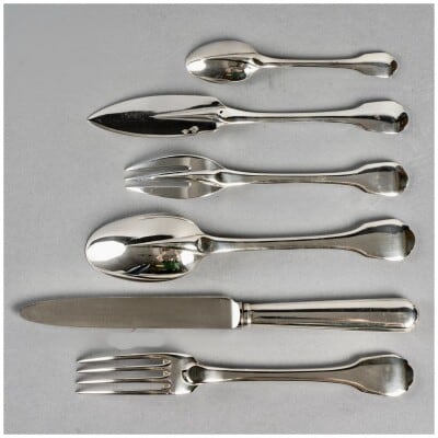 Puiforcat – Ménagère Colbert Argent Massif – 42 Pièces