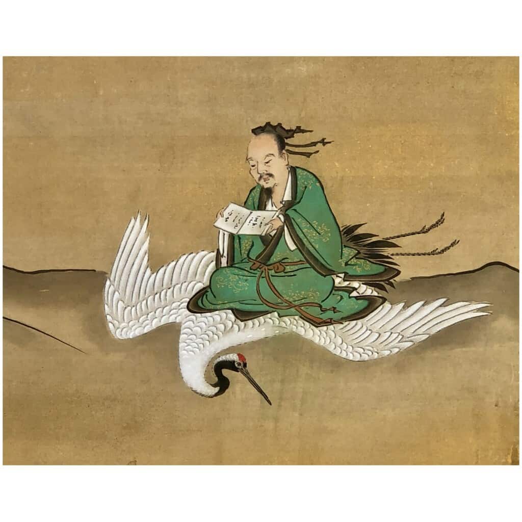 Paravent Japonais à 6 panneaux par Kano Tanshin (1653-1718) 10