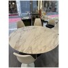 Eero Saarinen pour Knoll : Table Saarinen en marbre Calacatta Oro vernis mat- ronde 151 cm 15