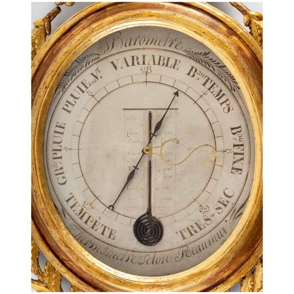 Baromètre – thermomètre d’époque Louis XVI (1774 – 1793). 5