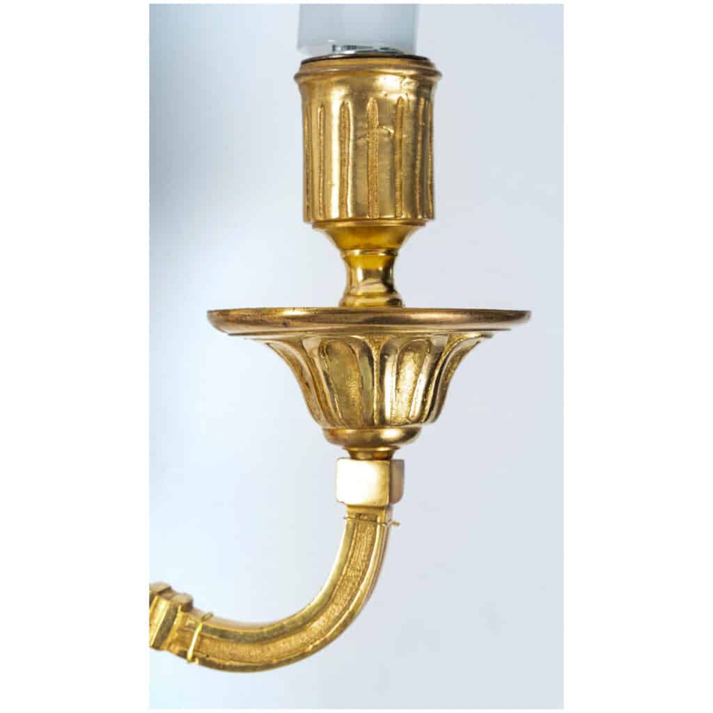 Paire d’appliques en bronze ciselé et doré dite aux Béliers de style Louis XVI vers 1820 9