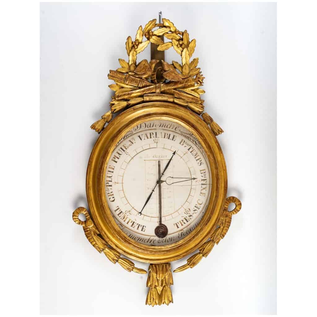 Baromètre – thermomètre d’époque Louis XVI (1774 – 1793). 3
