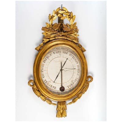 Baromètre – thermomètre d’époque Louis XVI (1774 – 1793).