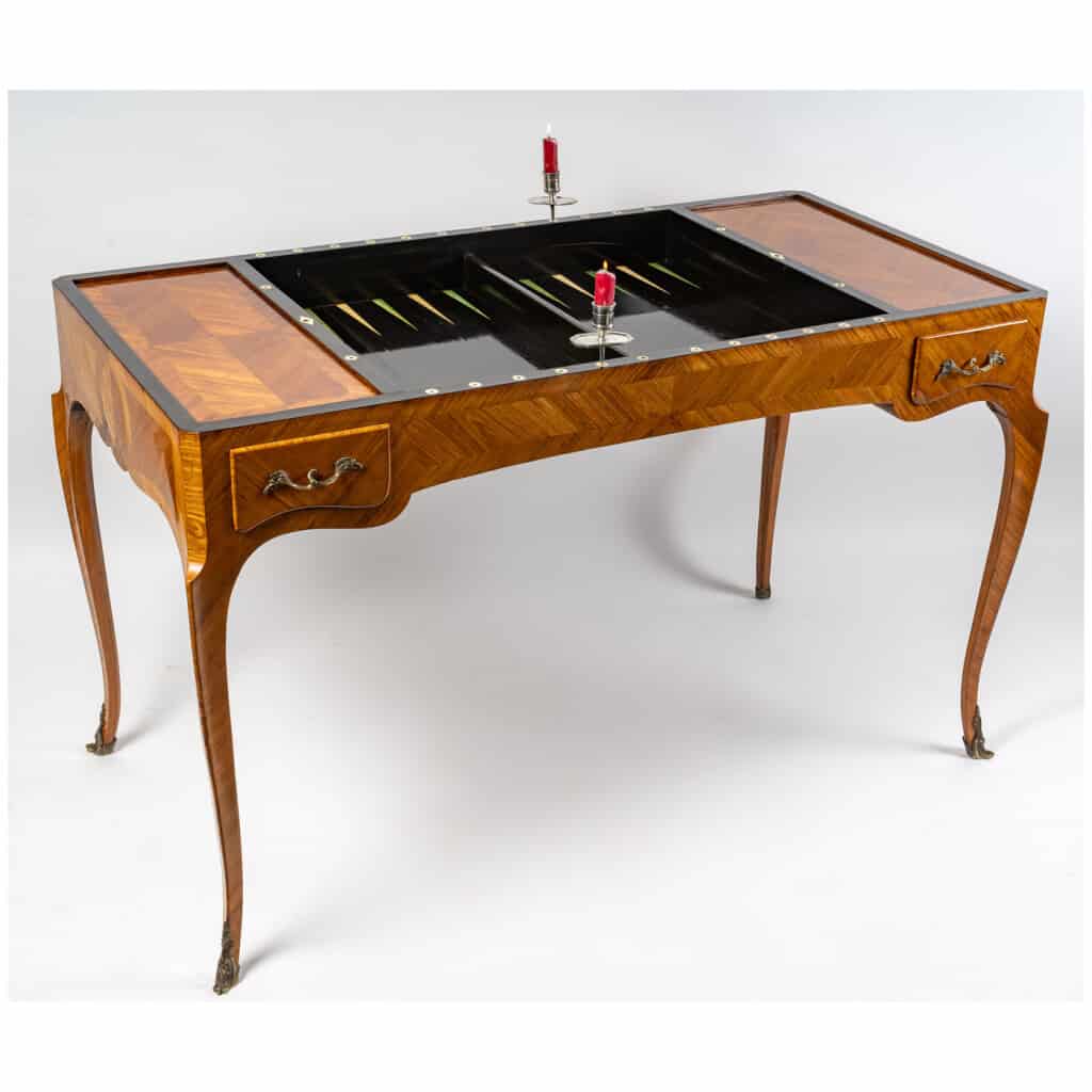 Louis XV style tric-trac games table. 7