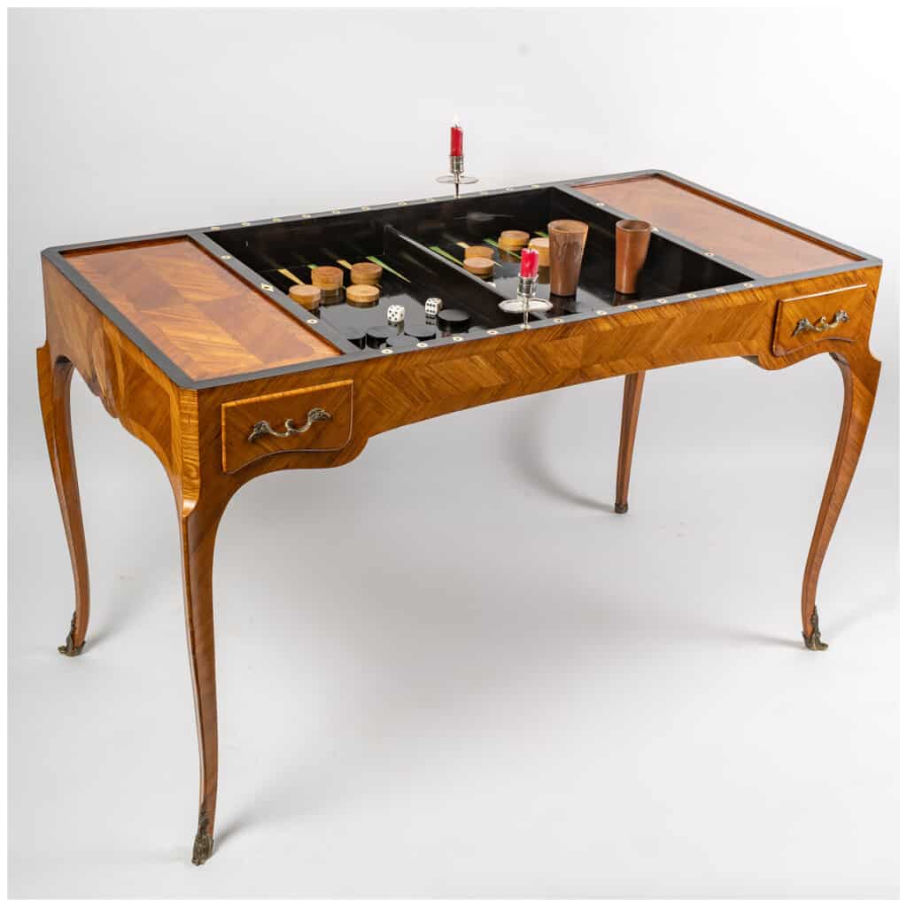 Louis XV style tric-trac games table. 8