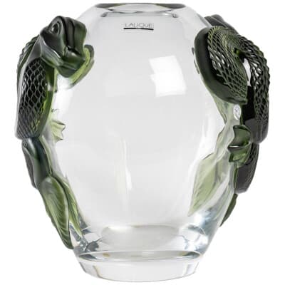 Lalique France : Vase DRAGON