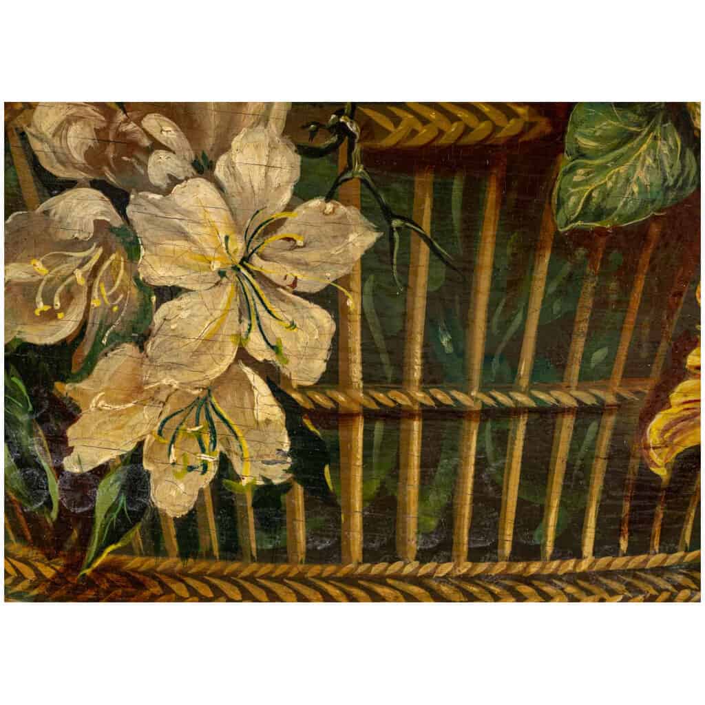 Ecole Romantique Française Bouquet de Fleurs sur un Entablement en Pierre huile sur panneau vers vers 1880-1890 11