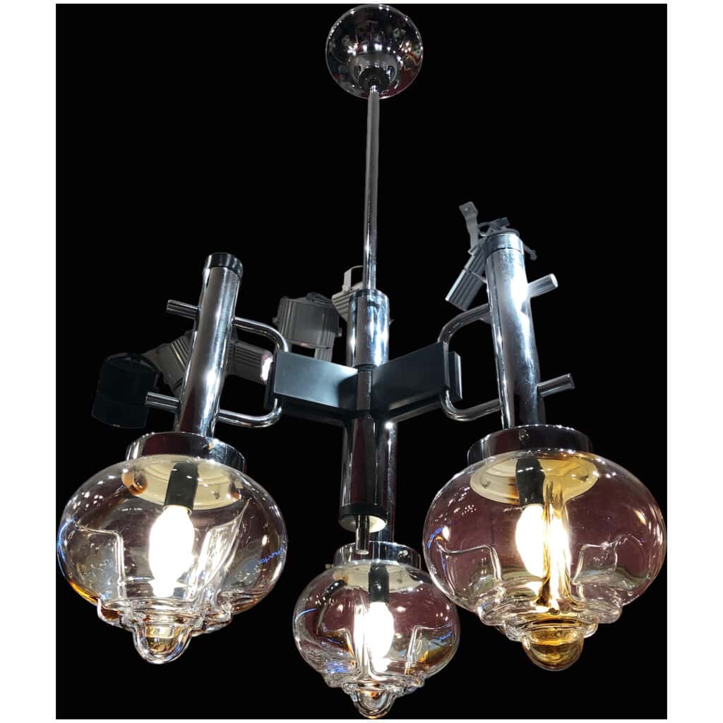 Murano Mazzega chandelier, 3 lights. 3