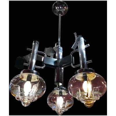 Murano Mazzega chandelier, 3 lights.