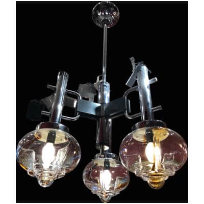 Murano Mazzega chandelier, 3 lights. 3