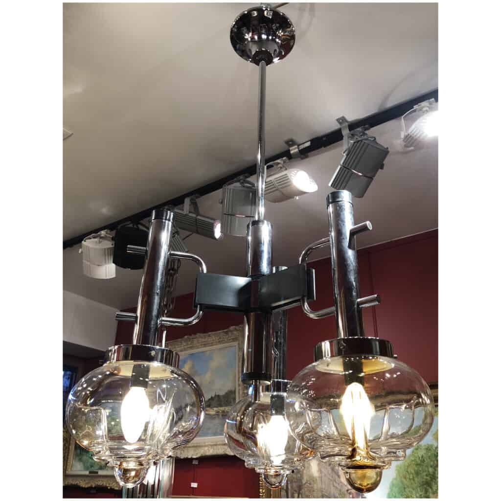 Murano Mazzega chandelier, 3 lights. 8