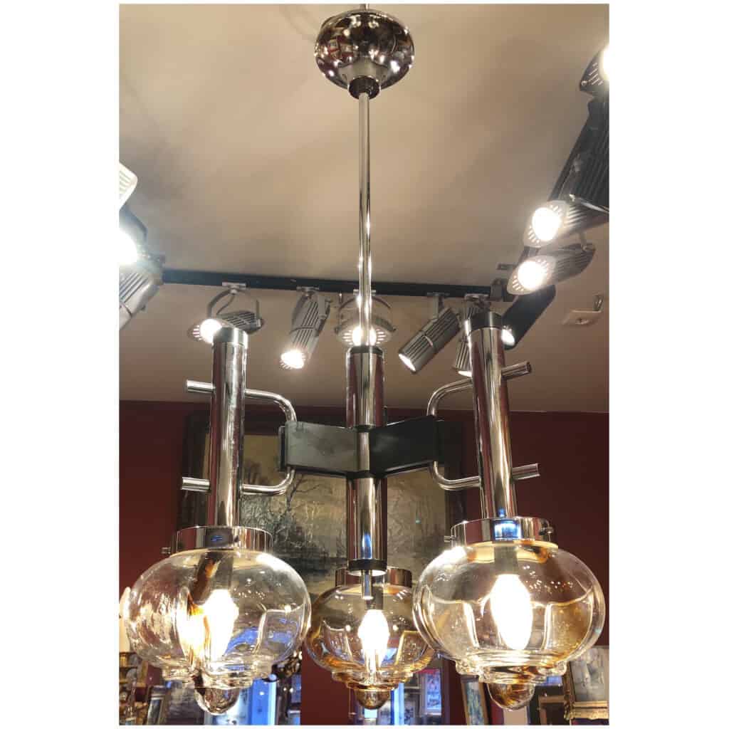 Murano Mazzega chandelier, 3 lights. 7