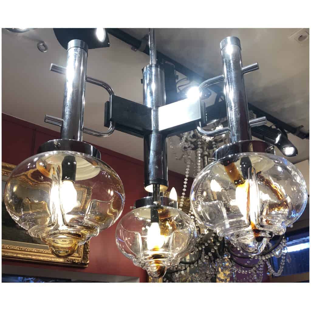 Murano Mazzega chandelier, 3 lights. 6