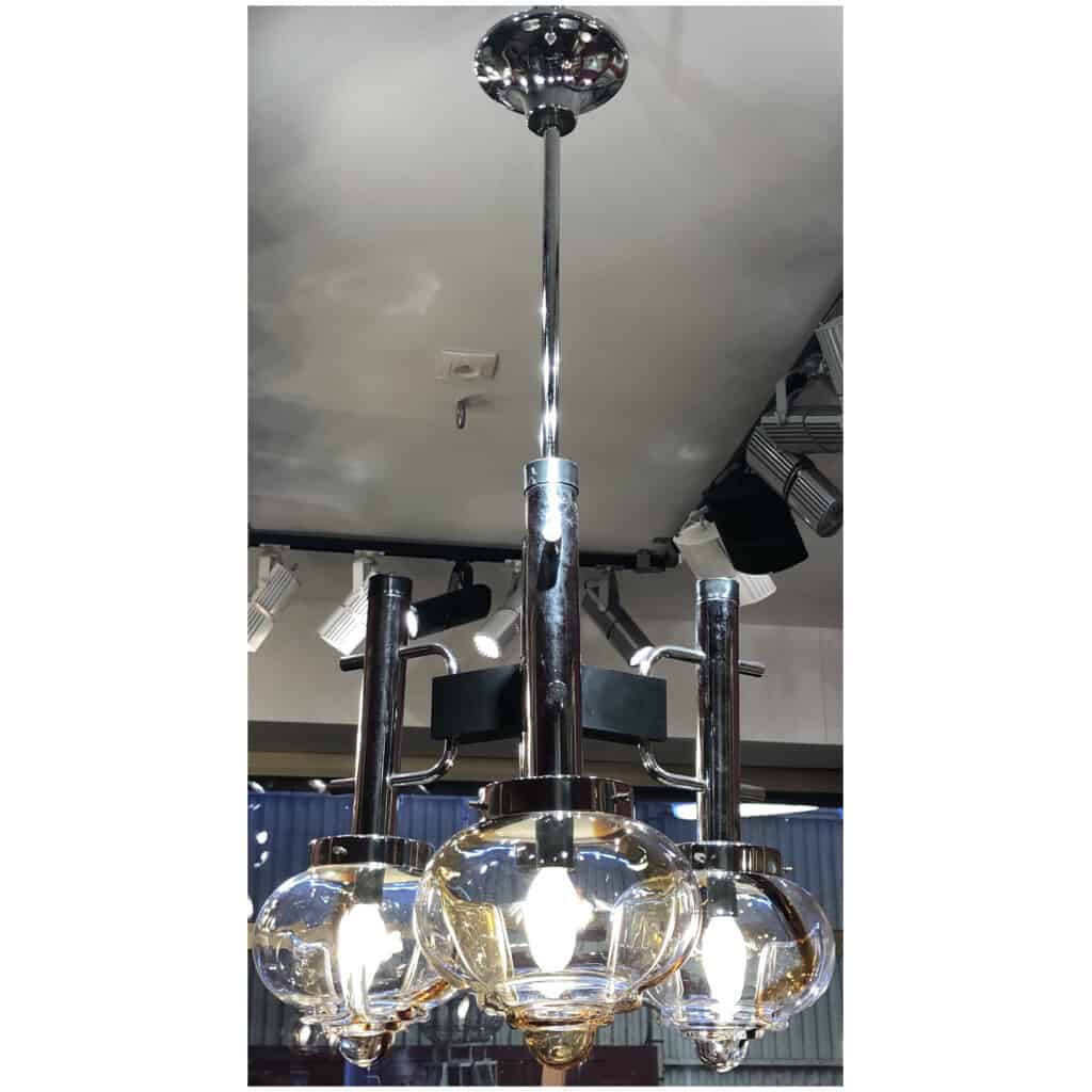 Murano Mazzega chandelier, 3 lights. 5