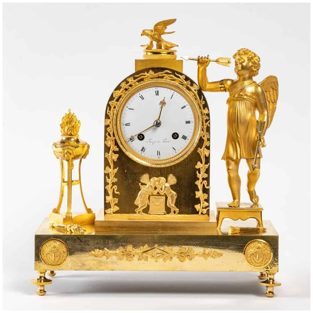 Beautiful Clock In Gilt Bronze From The Restoration Period. 3