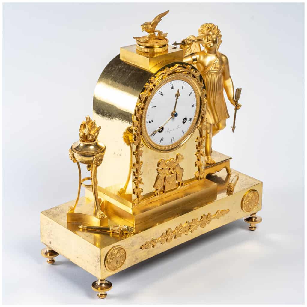 Beautiful Clock In Gilt Bronze From The Restoration Period. 4