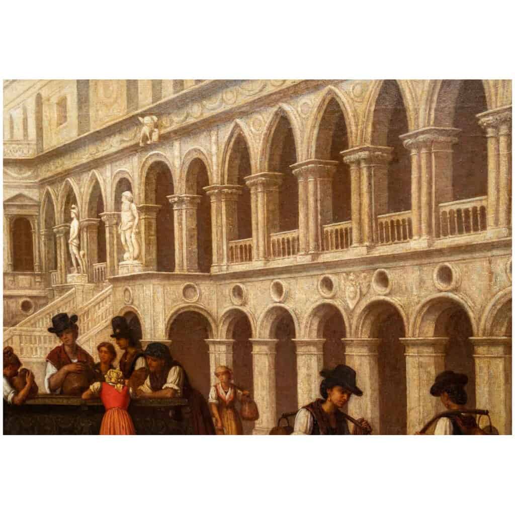 The Courtyard of the Doge's Palace in Venice. Hippolyte Plantet 1829-1882 13