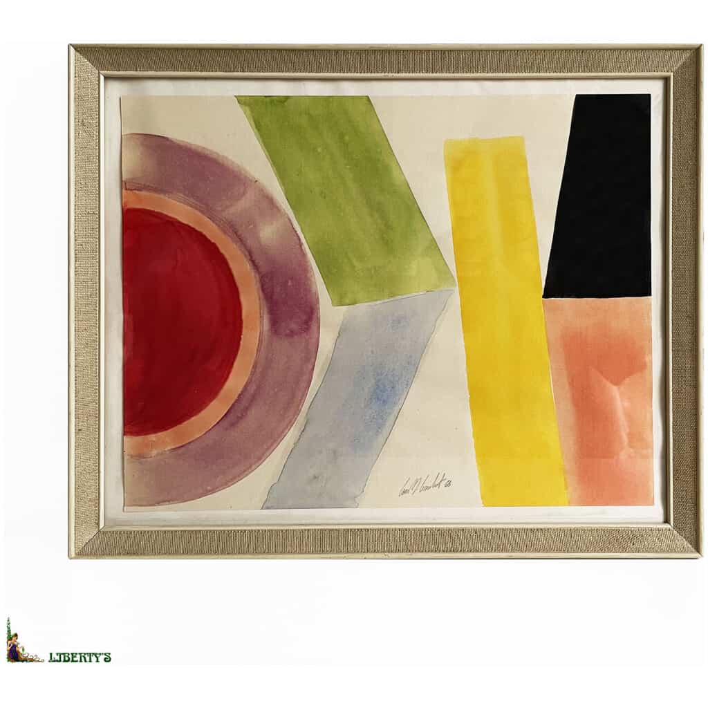 Framed watercolour, 27 cm x 21 cm (1966) 3