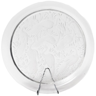 Lalique France: “NIGERIA” round tray