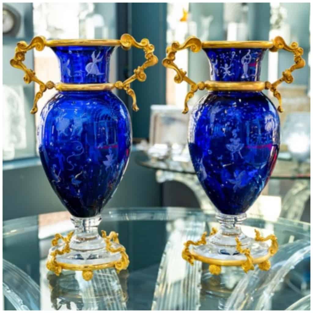 BACCARAT et Jean BOGGIO designer 1998 : Paire de vases 4