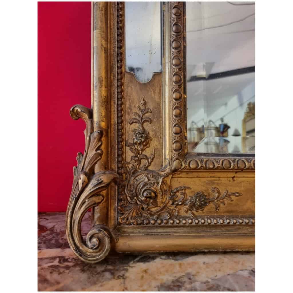 Large Louis Style Mirror XVI Napoleon III period - Golden Wood - 19th 7