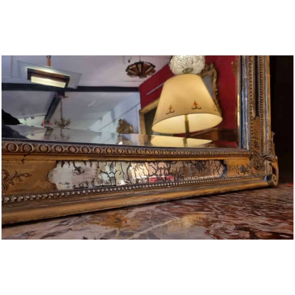 Large Louis Style Mirror XVI Napoleon III period - Golden Wood - 19th 6