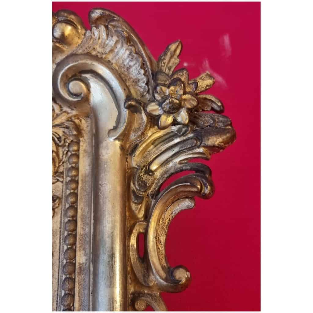 Large Louis Style Mirror XVI Napoleon III period - Golden Wood - 19th 11