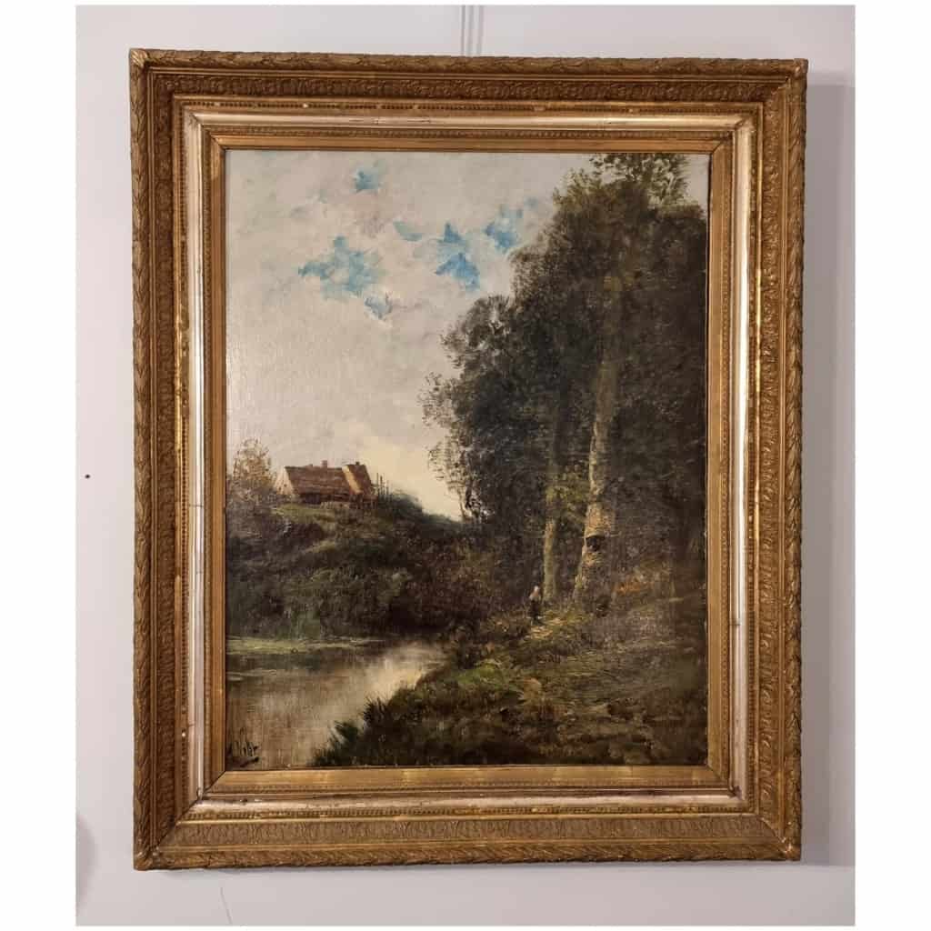 Pair of Large Landscapes - Oils on Canvas - Albert Nolet - 19th 5