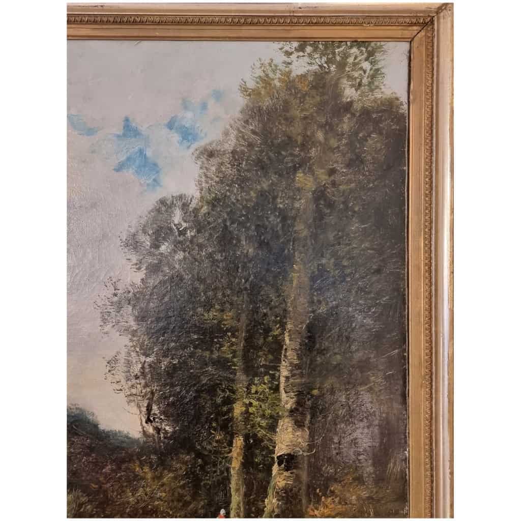 Pair of Large Landscapes - Oils on Canvas - Albert Nolet - 19th 16