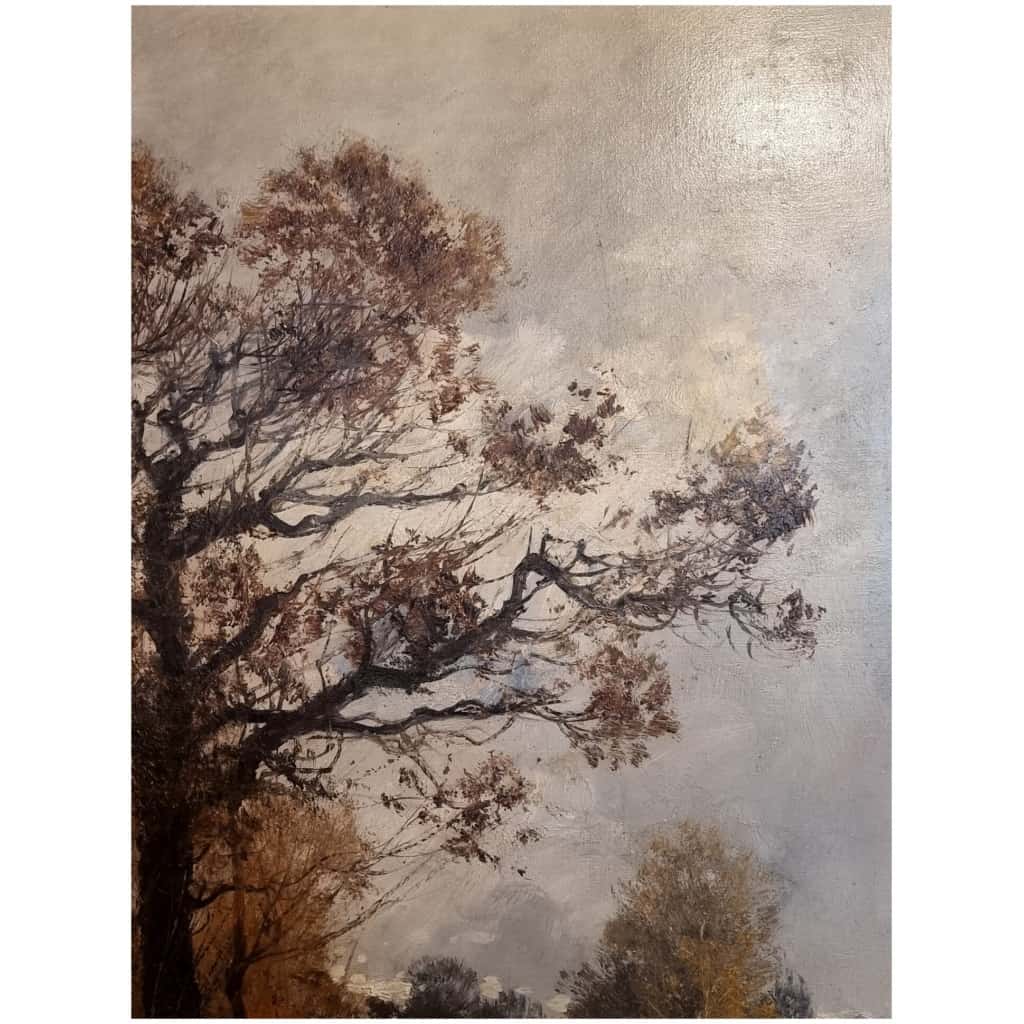 Pair of Large Landscapes - Oils on Canvas - Albert Nolet - 19th 9