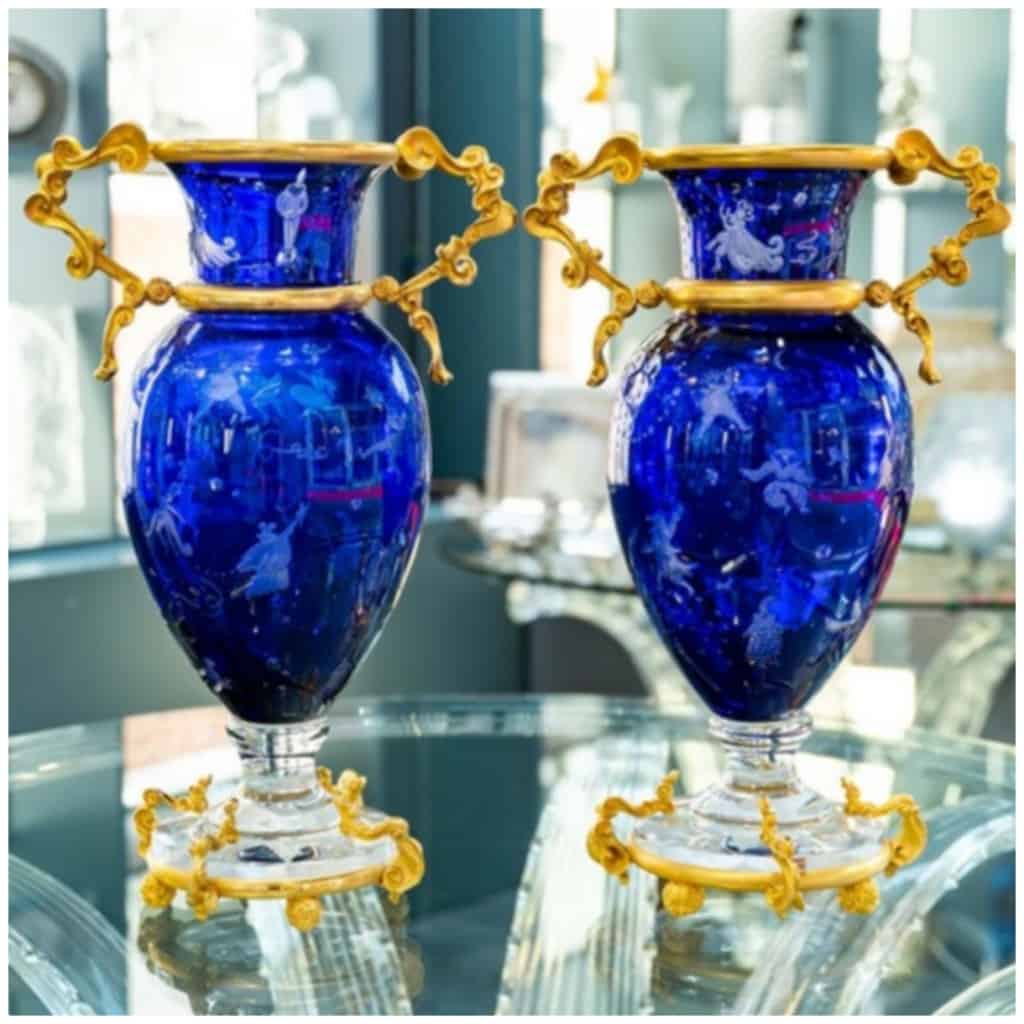 BACCARAT and Jean BOGGIO designer 1998: Pair of vases 5