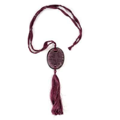 1920 René Lalique – Pendentif Guêpes Verre Violet Améthyste