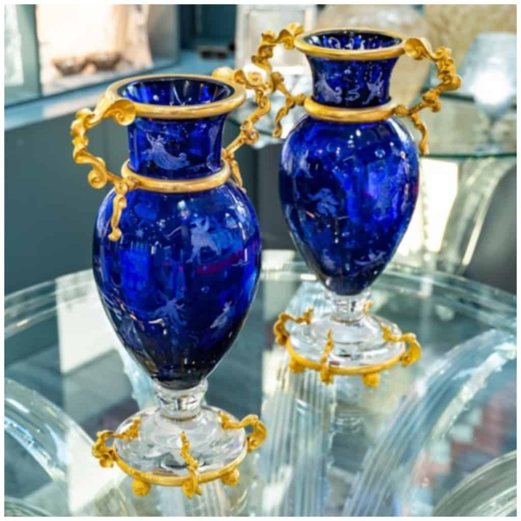 BACCARAT and Jean BOGGIO designer 1998: Pair of vases 6