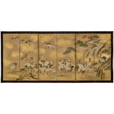 Exceptionnel Paravent Japonais par Tsuruzawa Tangei (1687-1769)