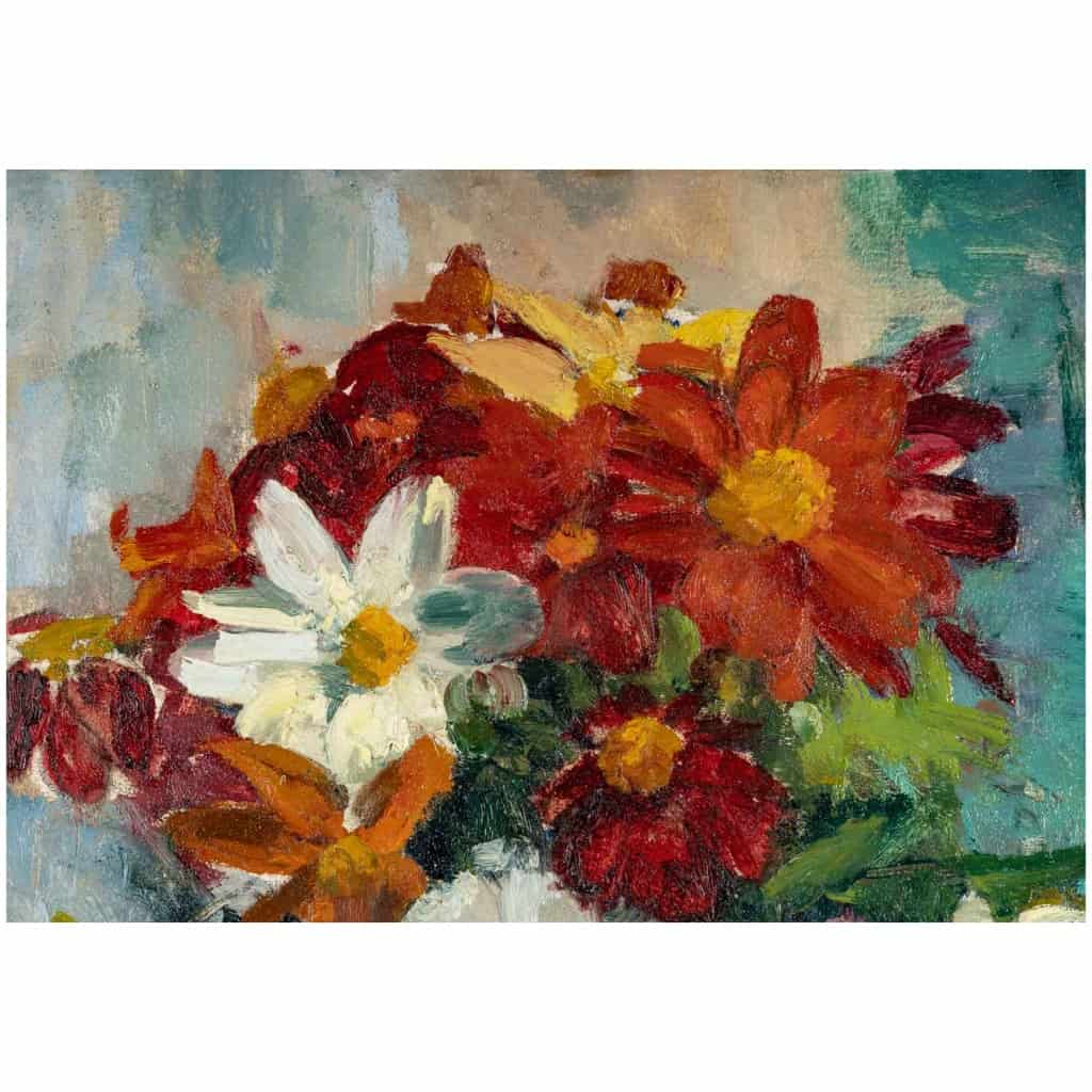 Bouquet De Fleurs et de fruits sur un entablement. Victor Simonin (1877-1946). 5