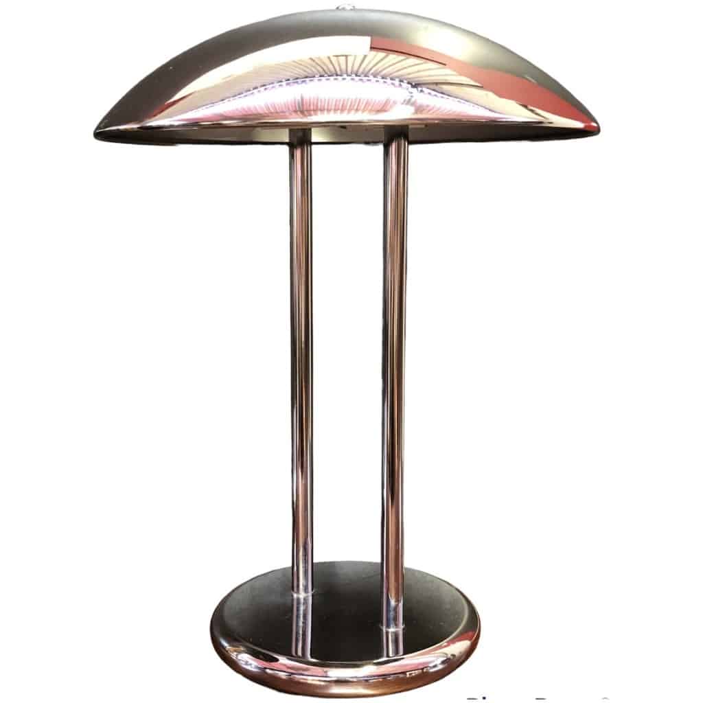 Pair of vintage chrome mushroom lamps by Robert Sonneman, 70s. 5