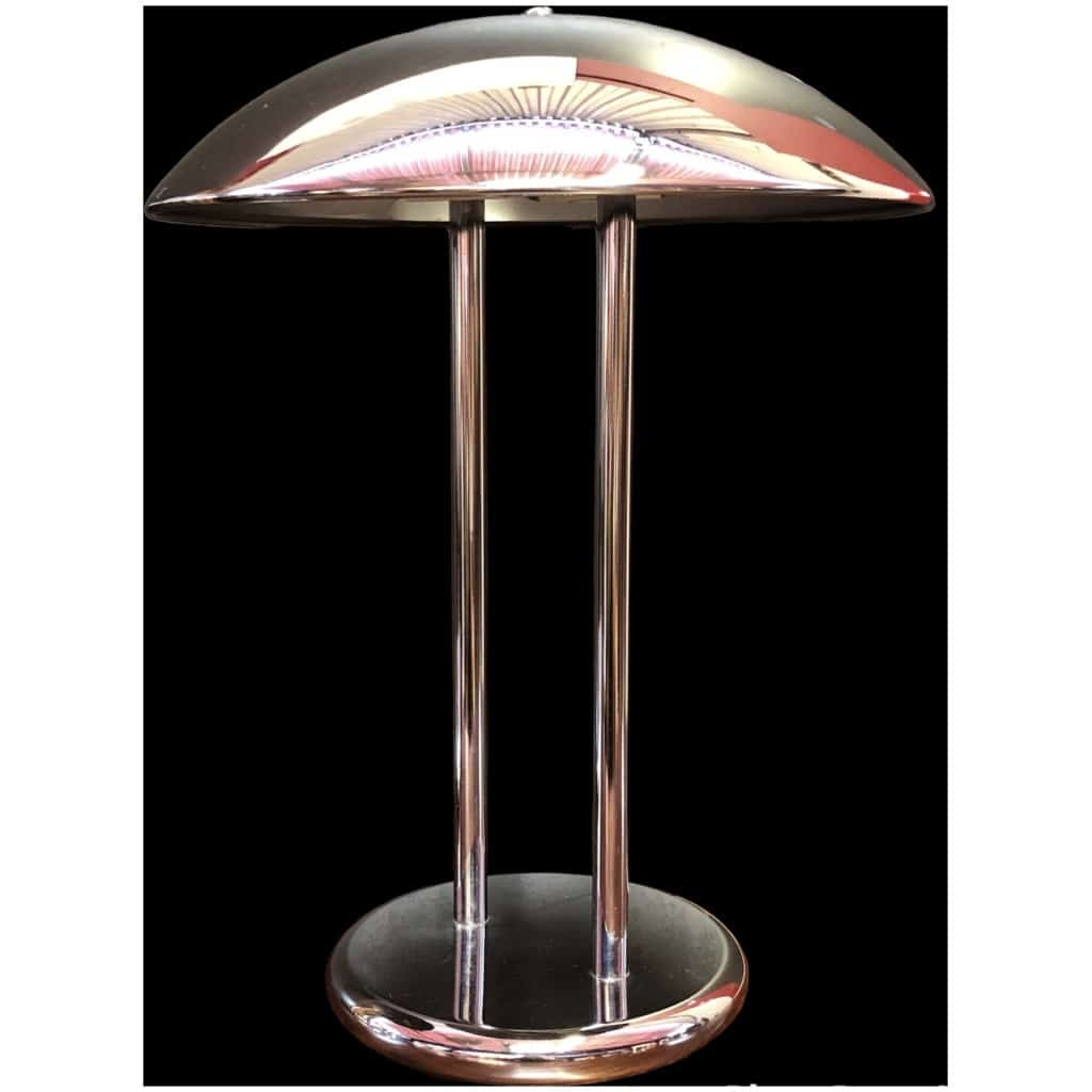 Pair of vintage chrome mushroom lamps by Robert Sonneman, 70s. 6