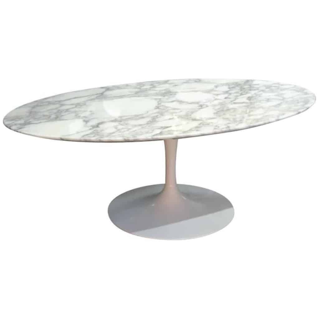 Eero Saarinen & Knoll International – table basse ovale « tulipe » en marbre 3