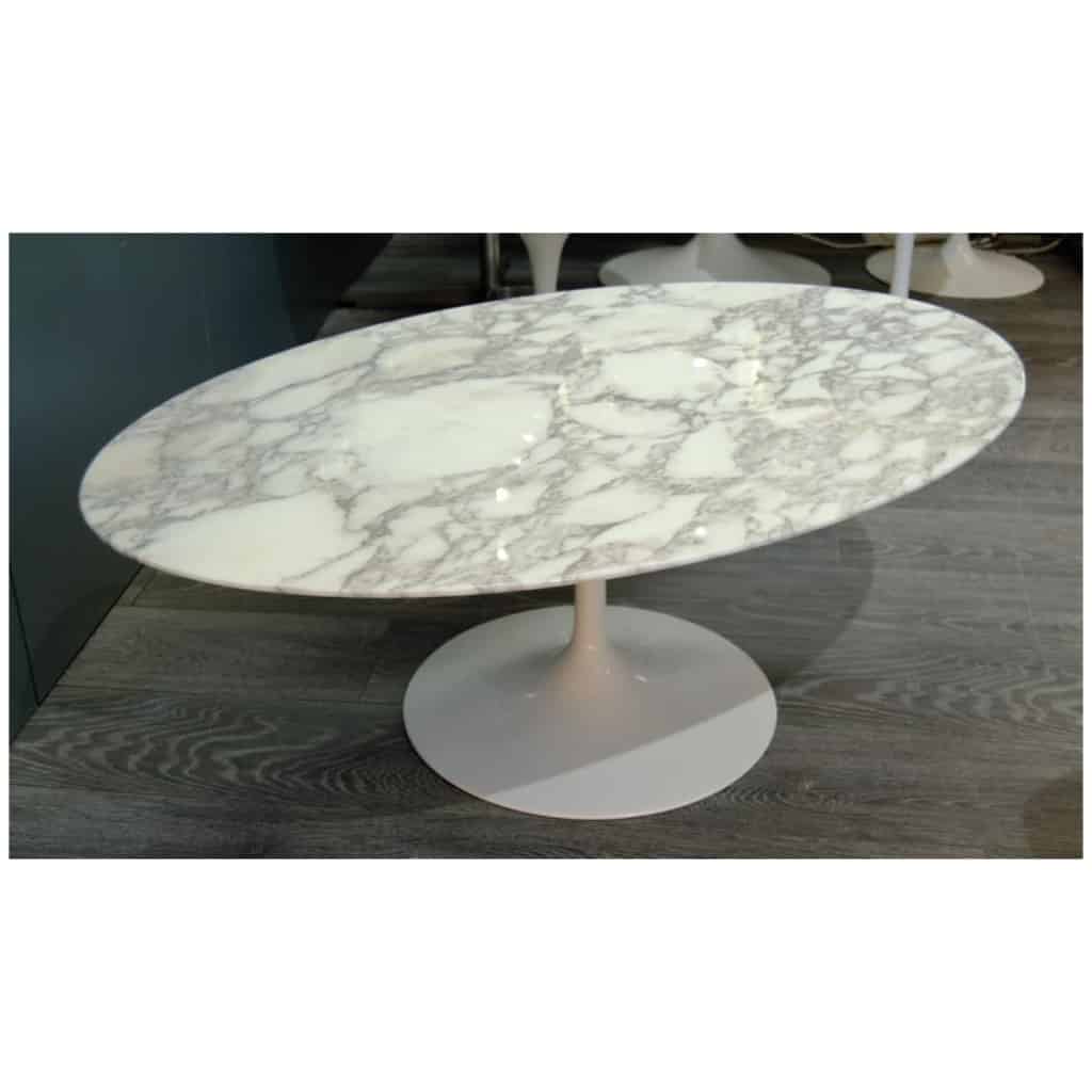 Eero Saarinen & Knoll International – oval “tulip” marble coffee table 4