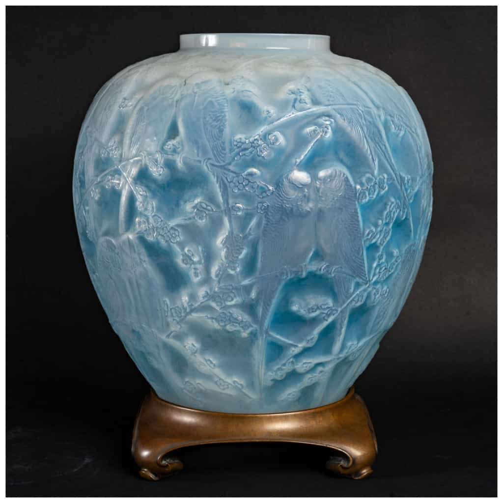 René Lalique 1919 – Vase Parakeets Opalescent 5