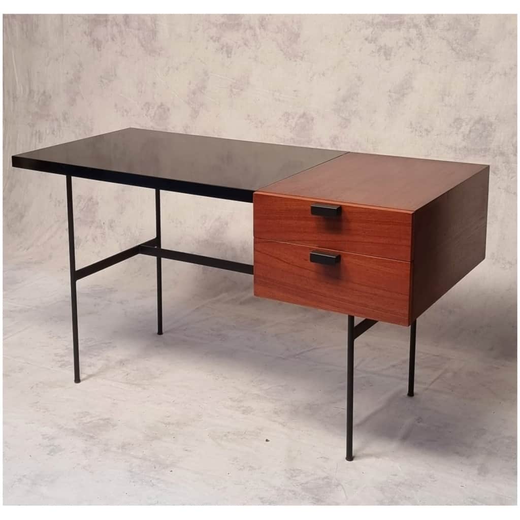 CM141 desk by Pierre Paulin for Thonet – Mahogany & Metal – Ca 1953 4