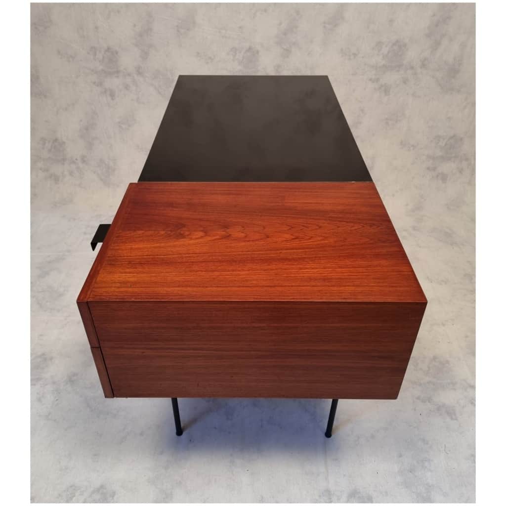 CM141 desk by Pierre Paulin for Thonet – Mahogany & Metal – Ca 1953 8