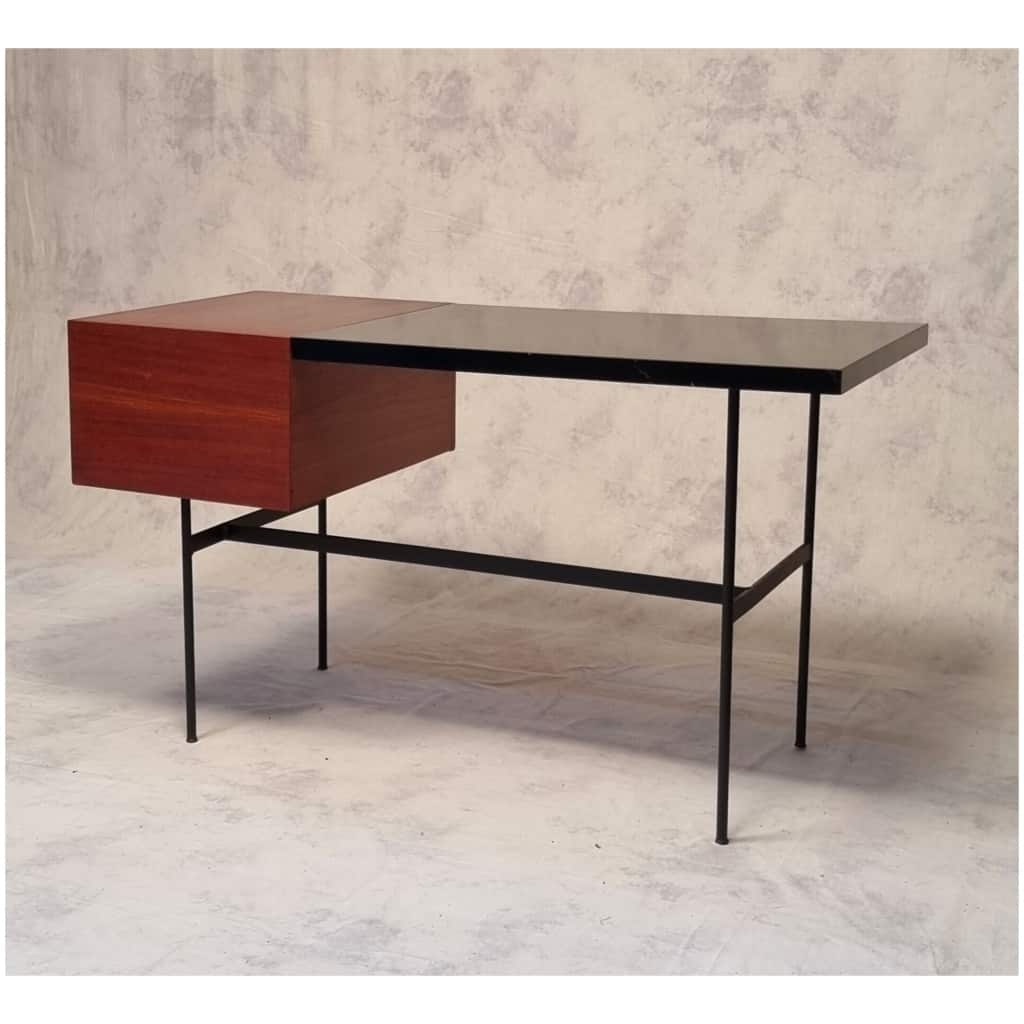 CM141 desk by Pierre Paulin for Thonet – Mahogany & Metal – Ca 1953 5