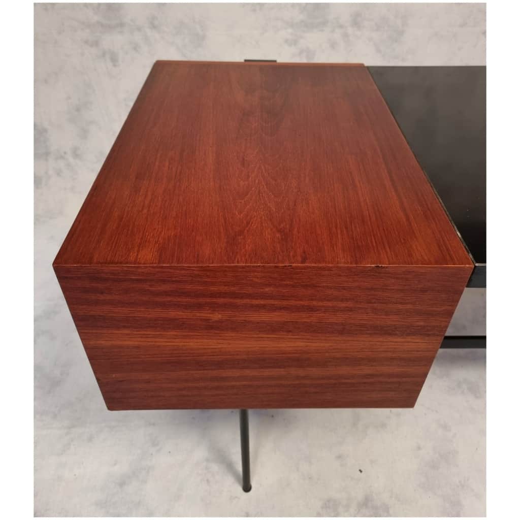 CM141 desk by Pierre Paulin for Thonet – Mahogany & Metal – Ca 1953 9