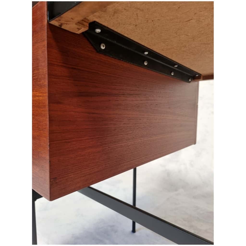 CM141 desk by Pierre Paulin for Thonet – Mahogany & Metal – Ca 1953 11