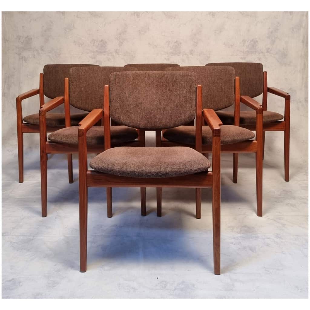 Suite de 6 fauteuils modèle 196 – Finn Juhl pour France & Son – Teck – Ca 1960 5