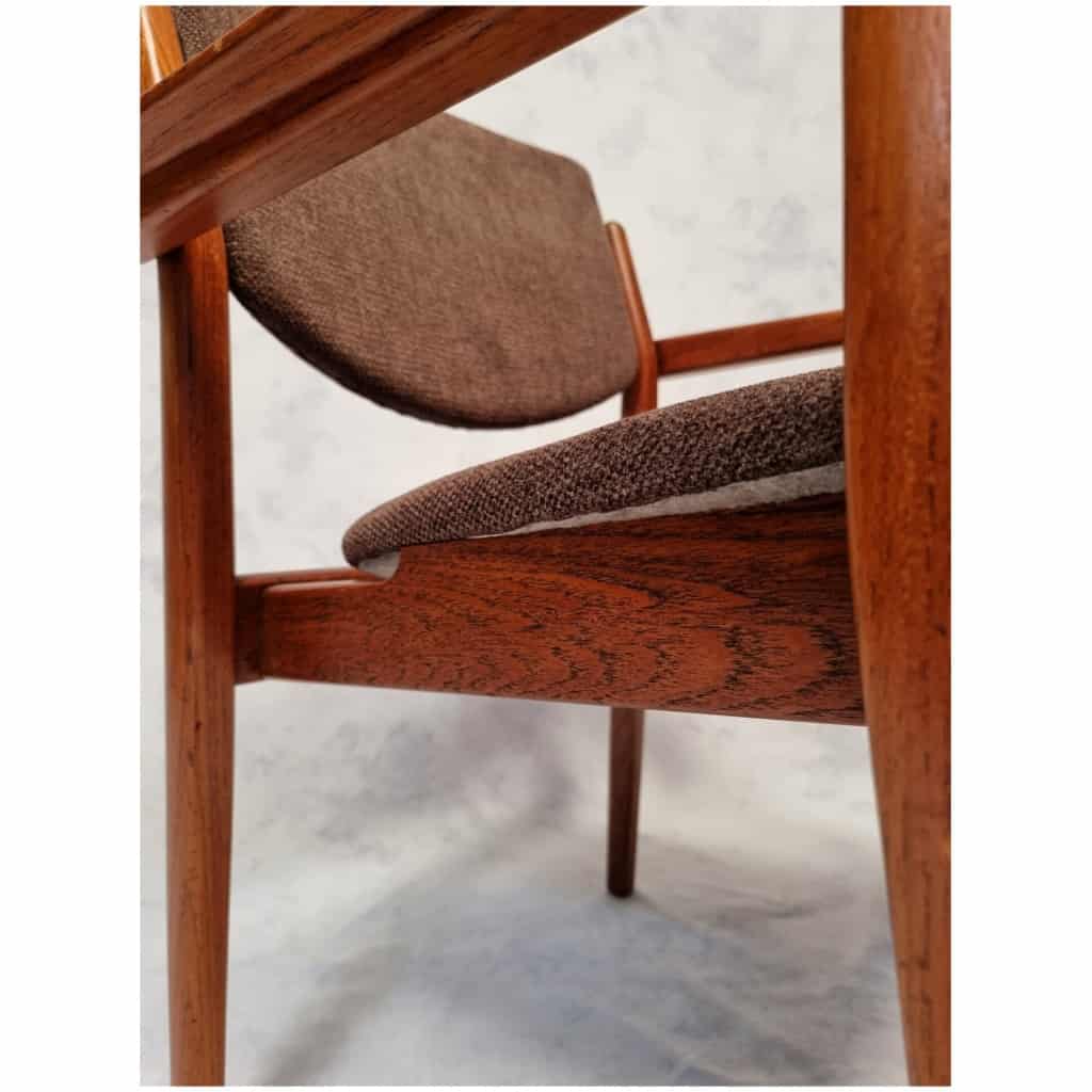 Suite de 6 fauteuils modèle 196 – Finn Juhl pour France & Son – Teck – Ca 1960 12