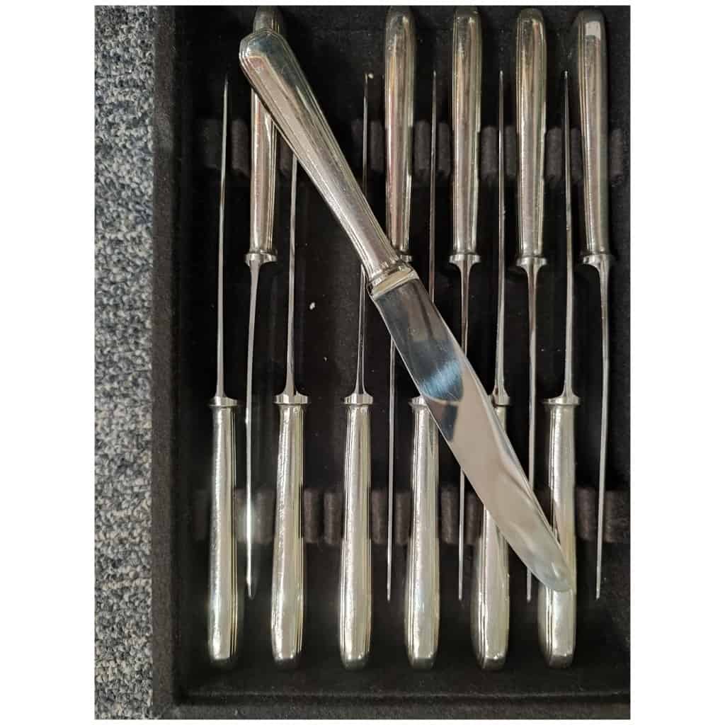 Christofle – “America” model cutlery set 105 pieces 12